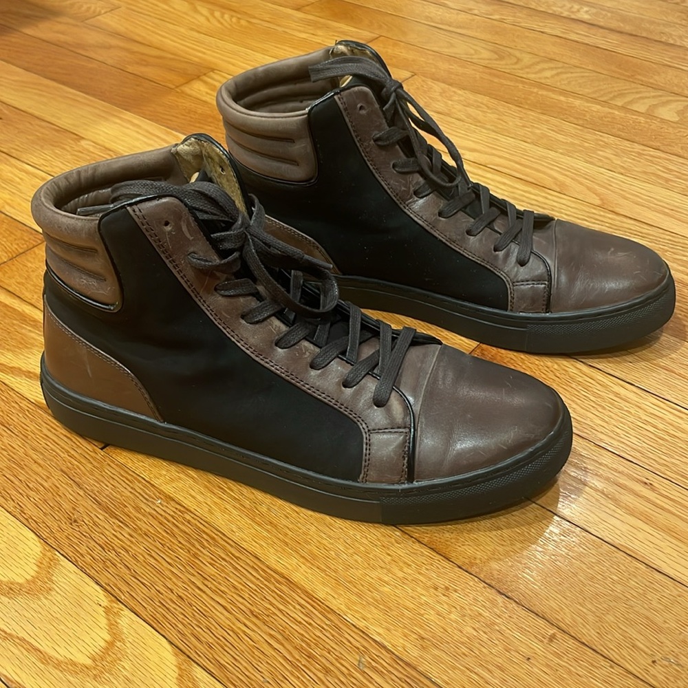 Kenneth Cole Reaction Black Brown High-top sneaker EUC